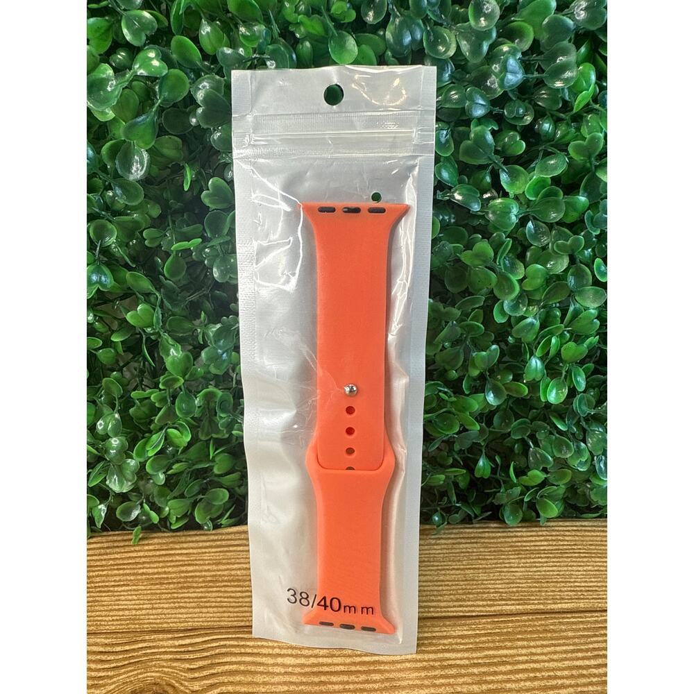 New Orange Silicone Smart Watch Band Compatible with Apple Watch 38mm 40 mm Gift